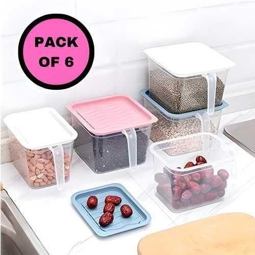Unbreakable kitchen & Refrigerator storage Basket (Pack of 6)
